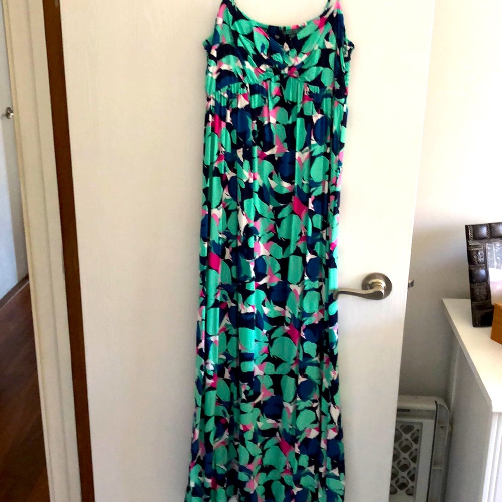 GAP abstract print maxi dress